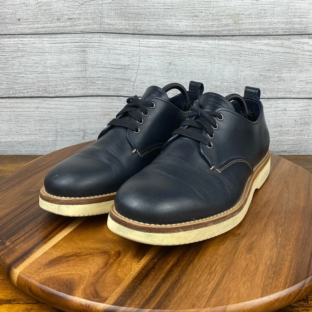 Coach Derby Lace Up Navy Blue Leather Shoes G1671 Men’s Size 10 D / EU 43